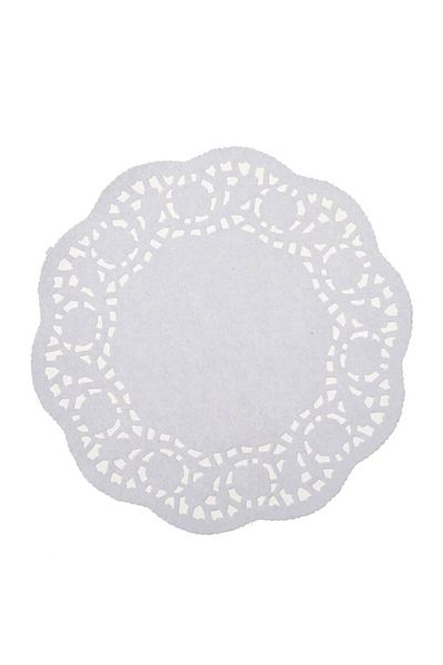 LYOBEST Lace Paper, Round, Diameter 32 cm, 100 Pcs/Set, Weight 40 g/m², Color White