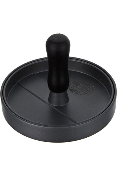 GEFU مكبس همبرغر للشواء ذو مظهر محزز مطلي بالزنك باللون الأسود