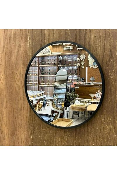 DEC38 Black circular mirrors 40*40 cm