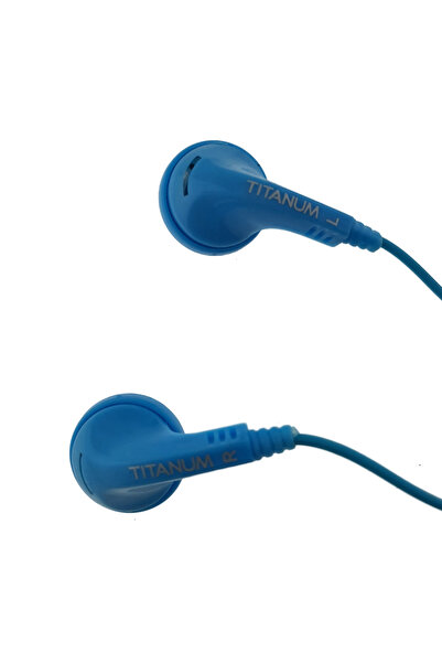 OEM Căști audio stereo, intraauriculare, Titanum 91906, conector jack de 3,5 mm, cablu de 115 cm, albastre