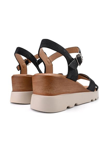Tmall Sandale de Dama,Cu platforma,Din Piele Ecologica,SA94,Negru