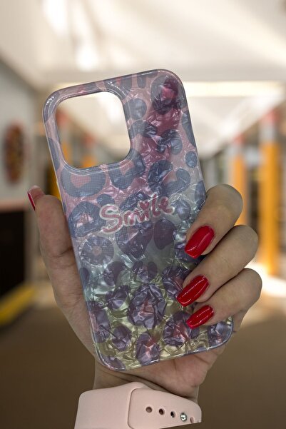 PSGT apple İphone 13 pro Uyumlu leopar smile desenli kılıf