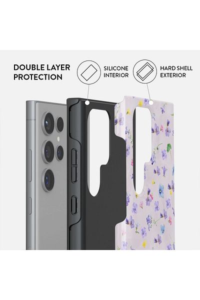 BURGA Phone Case Compatible Samsung Galaxy S24 Ultra Hybrid 2 Layer Silicone Protective Scratch Resistant