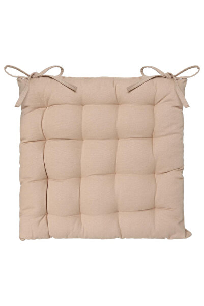 Atmosphera Premium Quality Cotton Square Shaped Chair Pad Beige 38 x 38cm