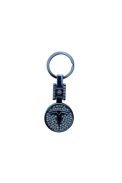RoseTR Luxury Stone Keychain Accessory Compatible with Tesla