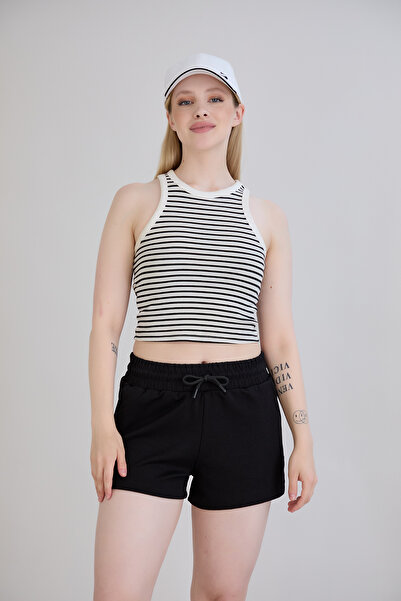 Dream Style Women's Shorts Modal Fabric Soft Textured Stretchy Lycra Lace-Up Double Pocket Shorts