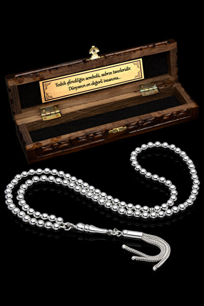 OTTOTESBİH Sertifikalı 99luk Gümüş Tespih 5mm 32Gr Küre Kesim, Namaz Tesbihi