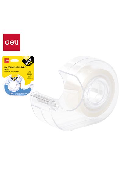 Deli EA694 DIY Double-Sided Tape 18mm×6m – ideal for crafts, mounting & quick fixes