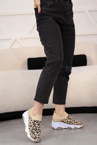 Mamito Ayakkabı DNR 515 Pantofi sport tricotaj cu model leopard