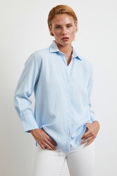 Never more Parallel Striped Shirt Blue