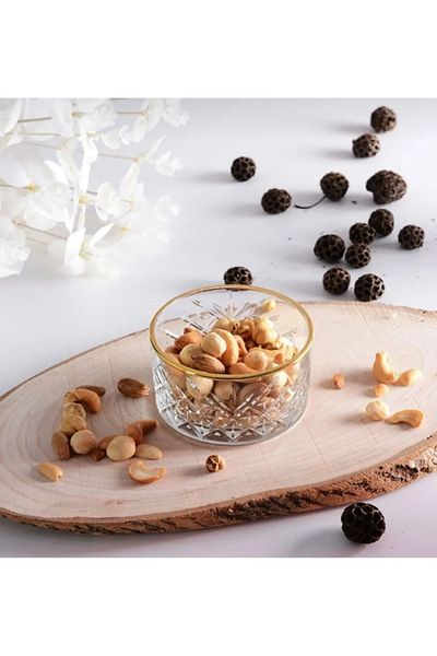 Paşabahçe 12 Timeless Gilded Snack Bowls