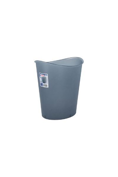 Sterilite Oval Shaped Waste Basket Grey 11.4 Liter