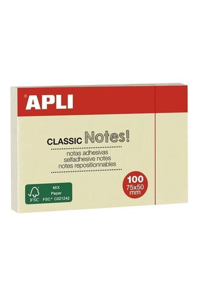 Aplı ورق ملاحظات لاصق 100 ورقة 75X50 10971 (عبوة من 12 قطعة)