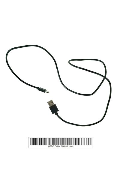 OEM Cable with USB-A male to USB-C male connectors, length 100cm, CB-03B, charging, data transfer, black