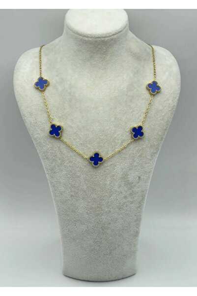 EnazStore سلسلة ذهبية من الفولاذ المقاوم للصدأ مكونة من 5 أوراق البرسيم موديل...