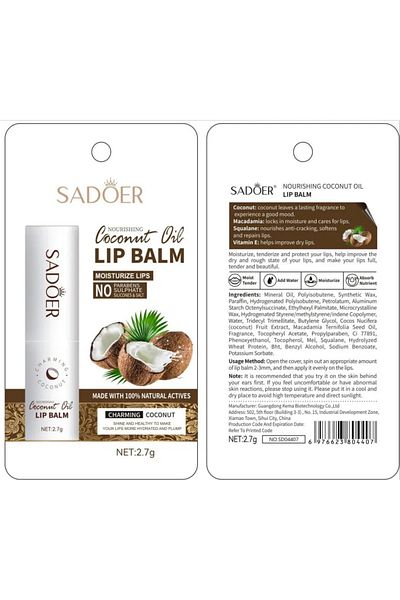 SADOER SADOER Coconut Lip Balm 2.7g