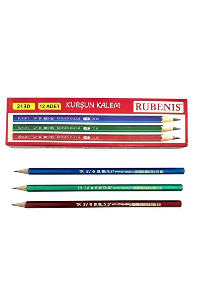 Rubenis Kurşun Kalem Mercanlı HB 2130 (12 Li Paket)