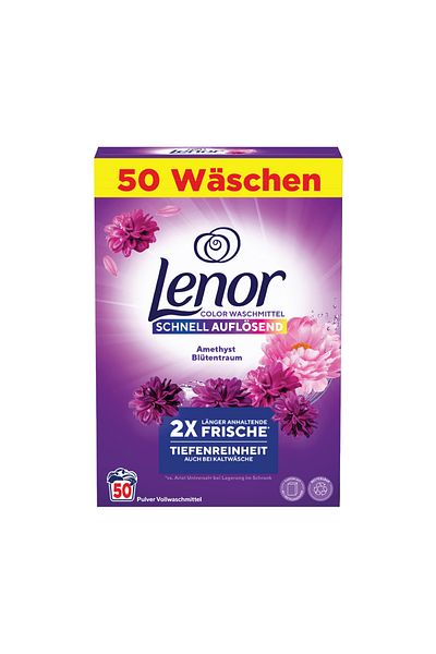 lenor Detergent pudra pentru rufe Lenor, Color Amethyst, 50 de spalari, 3 kg