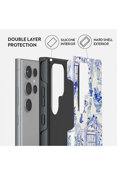 BURGA Phone Case Compatible Samsung Galaxy S24 Ultra Hybrid 2 Layer Silicone Protective Scratch Resistant