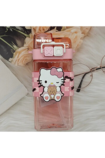 ada çanta kırtasiye Hello Kitty figürlü Sanrio Çocuk Suluk Matara 520ml Askıl...