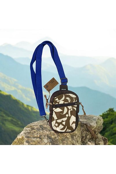 Old Cotton Vintage Unisex Colorful Daily Casual Gatherer Cross Chest Shoulder Messenger Bag 13Cmx21Cm