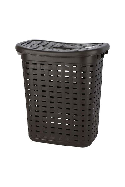 Sterilite Weave Pattern Laundry Hamper Espresso 60 Liter
