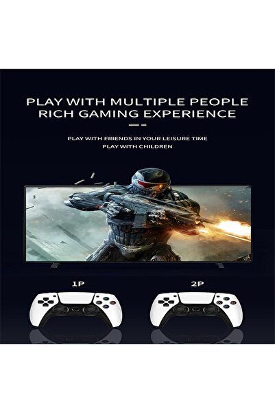 rexa وحدة تحكم ألعاب الفيديو 4K HD TV Game Stick، ألعاب كلاسيكية، مشغل ألعاب لاسلكي محمول باليد، لوحة ألعاب