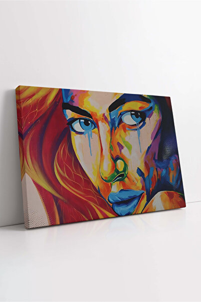 KOSS Dijital Πολύχρωμος πίνακας σε καμβά γυναικών, αφηρημένος πίνακας σε καμβ...