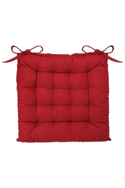 Atmosphera Premium Quality Cotton Square Shaped Chair Pad Red 38 x 38cm