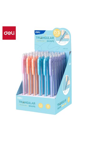 Deli EU502-05 Mechanical Pencil 0.5mm Assorted Colors – ideal for exams, school, daily writing