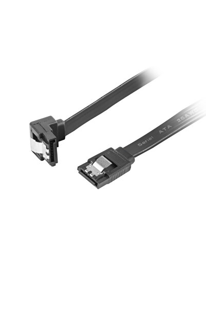Lanberg Cablu de conectare cu un conector drept și unul unghiular, Lanberg, SATA Data II, 6GB/S, 0,3 m