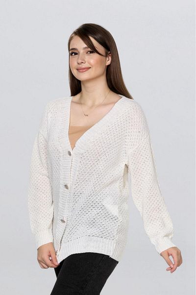 Fox Life Kids Woman's stone detailed honeycomb knit cardigan flt1015