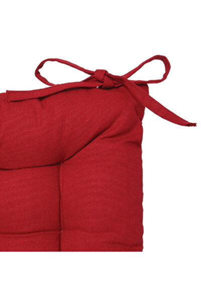 Atmosphera Premium Quality Cotton Square Shaped Chair Pad Red 38 x 38cm