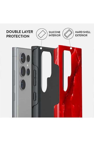 BURGA Phone Case Compatible Samsung Galaxy S24 Ultra Hybrid 2 Layer Silicone Protective Scratch Resistant