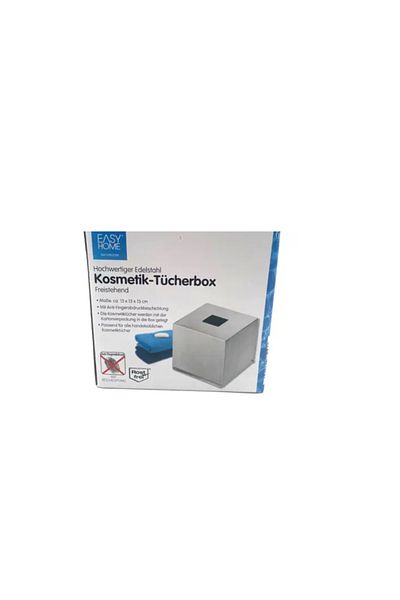 OEM Easy Home wastebasket for tissues or cosmetics, 13 x 13 x 13 cm, stainless steel
