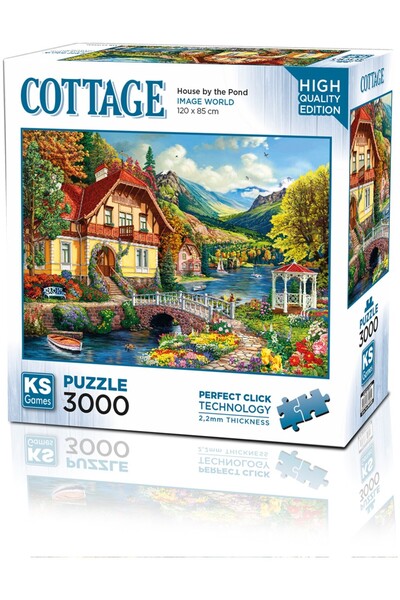 Ks Games Puzzle 3000 Parça Yetişkin House By The Pond 23015