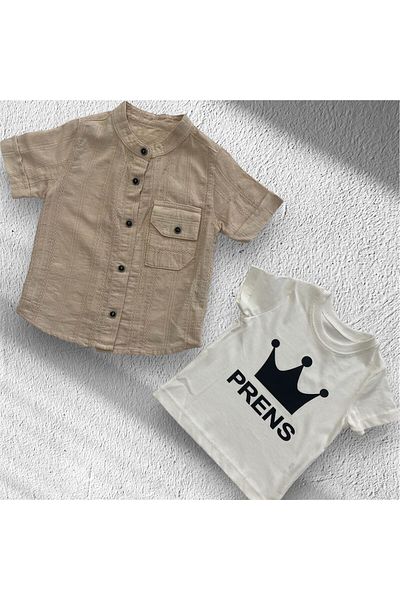 BİGÜMEX Boy's Shirt T-Shirt 2-Piece Set