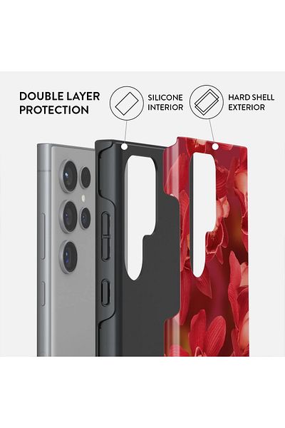 BURGA Phone Case Compatible Samsung Galaxy S24 Ultra Hybrid 2 Layer Silicone Protective Scratch Resistant