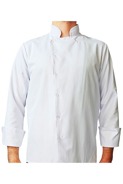 Ant Rotagrup Üniforma ve İş Elbiseleri Cook Jacket White Color Unisex Snap Fastener Long Sleeve Chef Cook Kitchen Jacket