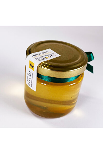 CARUL CU MIERE Marturie cu miere Cassiopeia, diverse culori, botez sau nunta, borcanel cu miere de salcam, 140 g