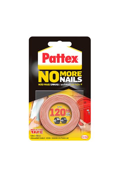 Pattex No More Nails Permanent Double-Sided Mounting Tape Red 1.5m x 19mm