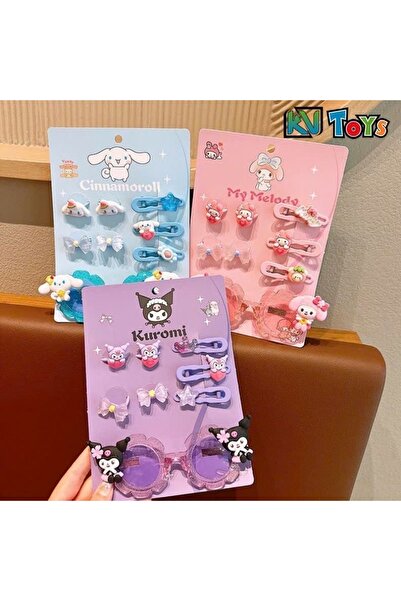 EliraToka Girl's Kuromi My Melody Cinnamoroll Glasses Buckle Set