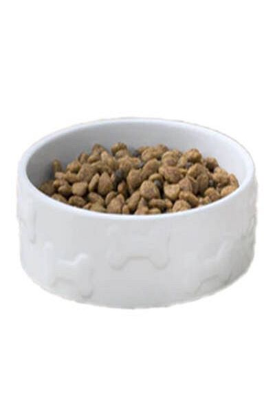 EBBY ACCESSORIES Theebby Porcelain Food and Water Bowl – 22 cm White |   Healthy and Stylish Cat Dog Bowl