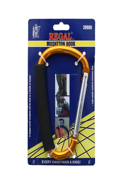 Regal Lightweight and Durable D-Shaped Screw Carabiner Musketon Hook