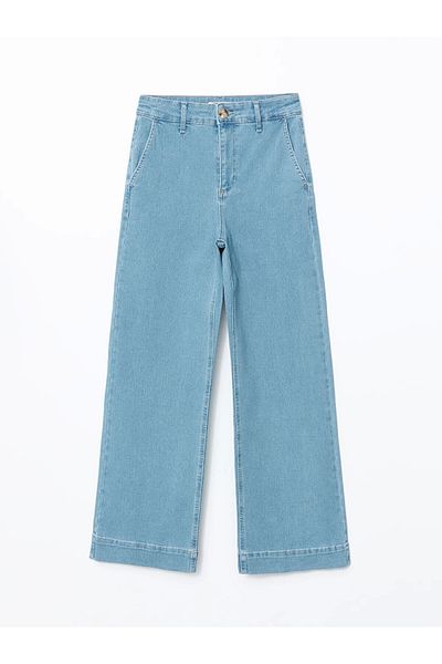 LC Waikiki Lcw Jeans Indigo Wideleg Women's Jean Trousers