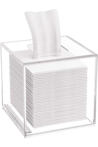 SMARTPOINTS Acrylic Tissue Box Cover 5.4x5.4x5.4''