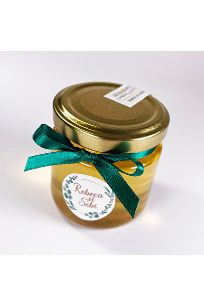 CARUL CU MIERE Marturie cu miere Cassiopeia, diverse culori, botez sau nunta, borcanel cu miere de salcam, 140 g