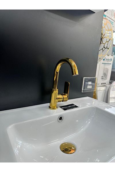 Boheme Abdestlik Gold Color Swan Sink Faucet