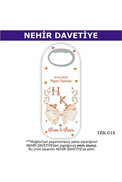 Nehir 30 Adet Düğün Nişan Söz Nikah Mevlüd Sünnet Hediyesi - Hediyelik Magnet...