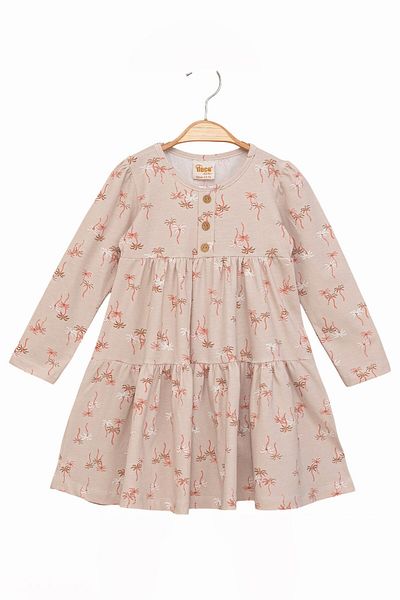minuma Girl's Palm Patterned Dress 2/5 Years
